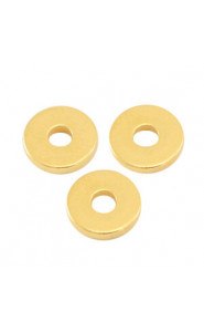 DQ metal disc bead 6x1mm Gold